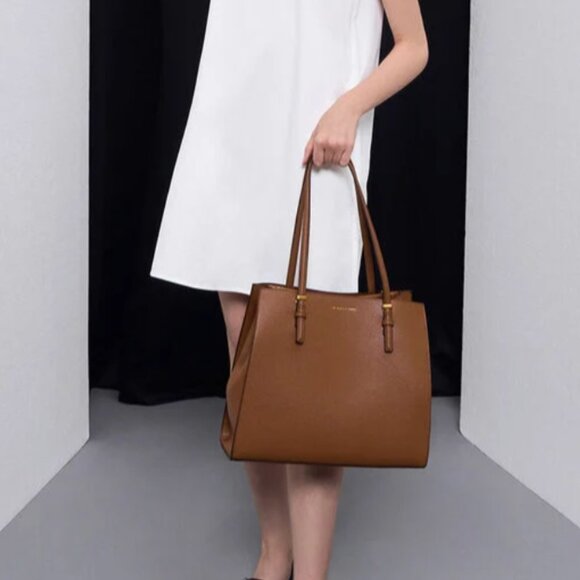 Charles & Keith Sansa Tote Bag - Chocolate - Picture 7 of 15